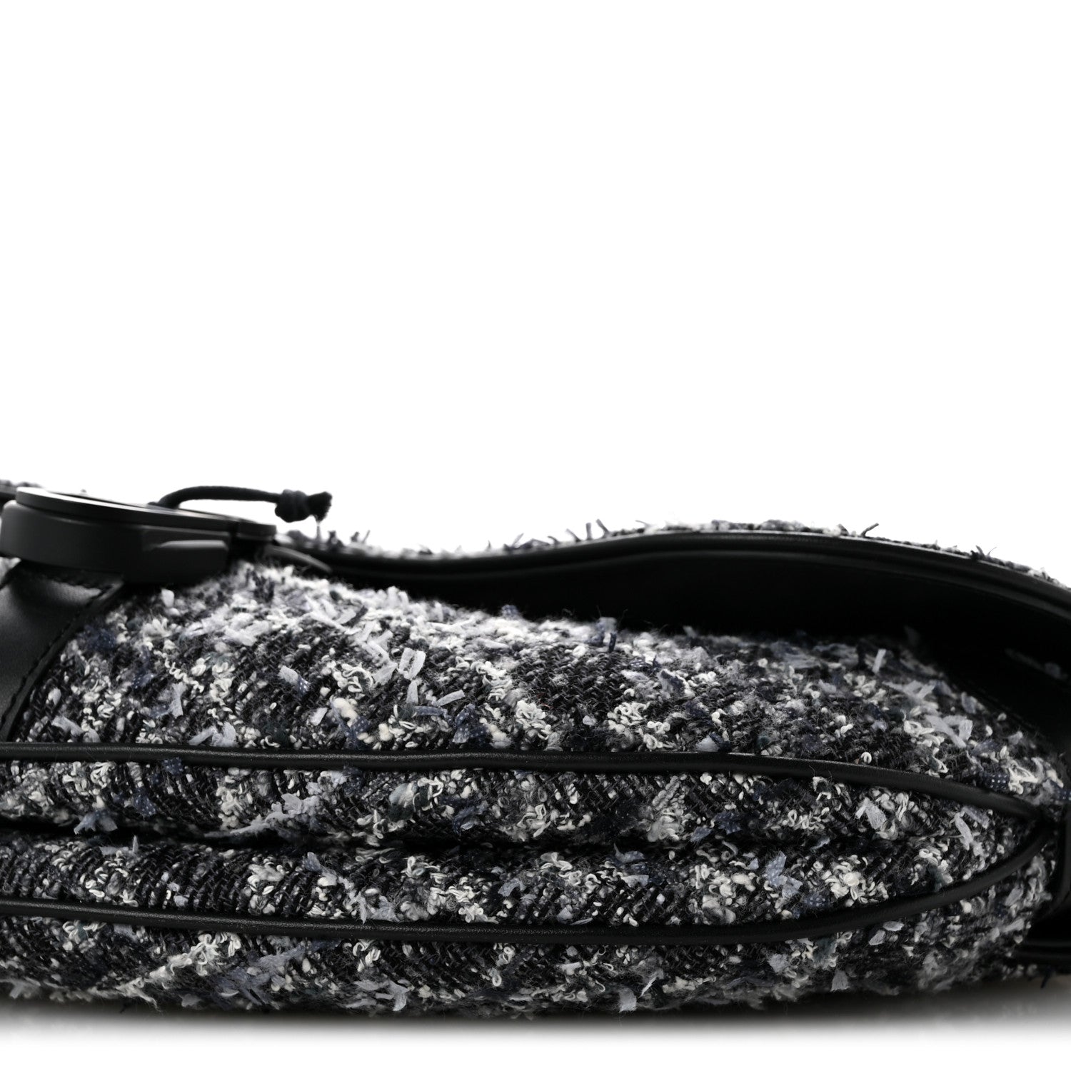 Tweed Saddle Bag Black Silver
