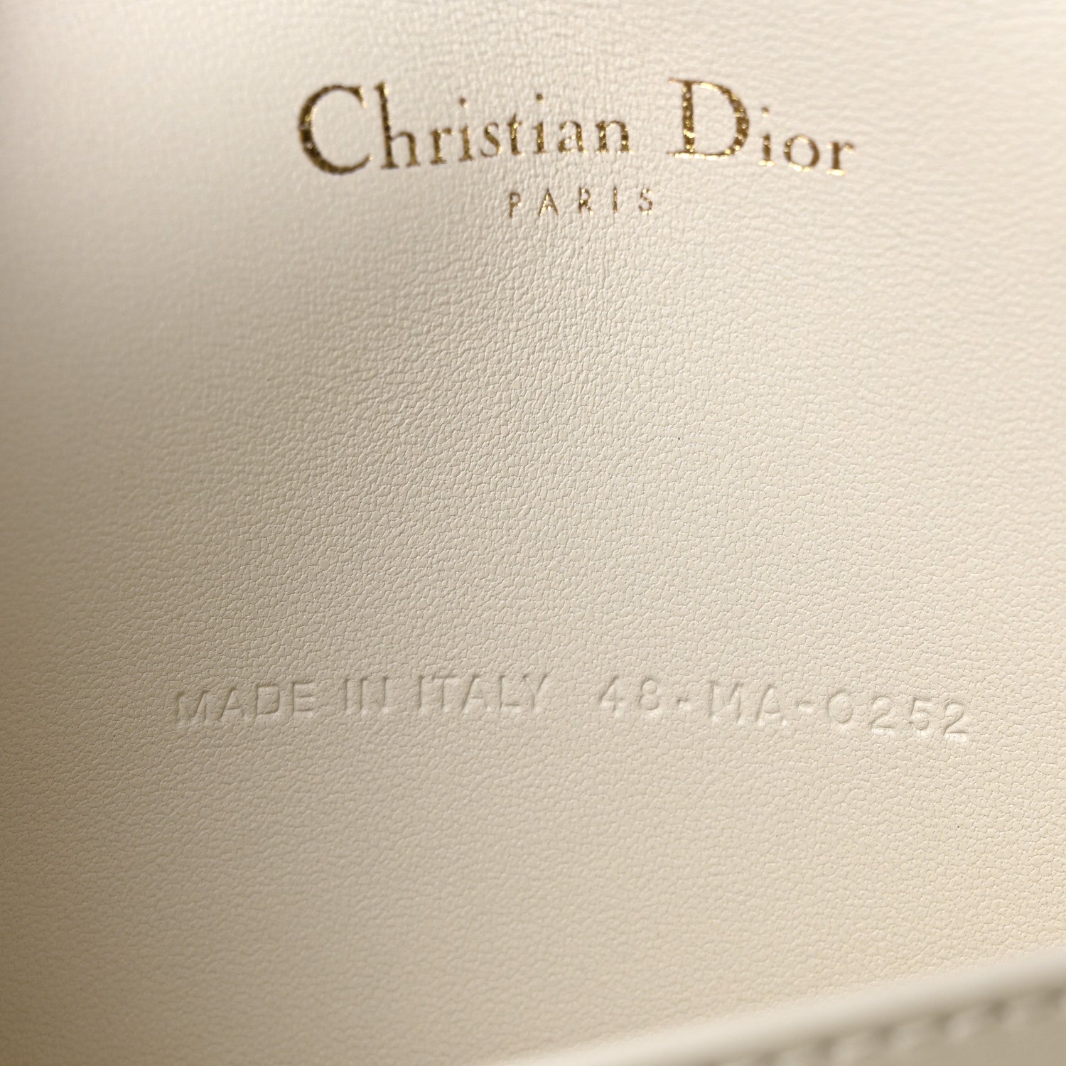 Lambskin Cannage Lady Dior Pouch Latte