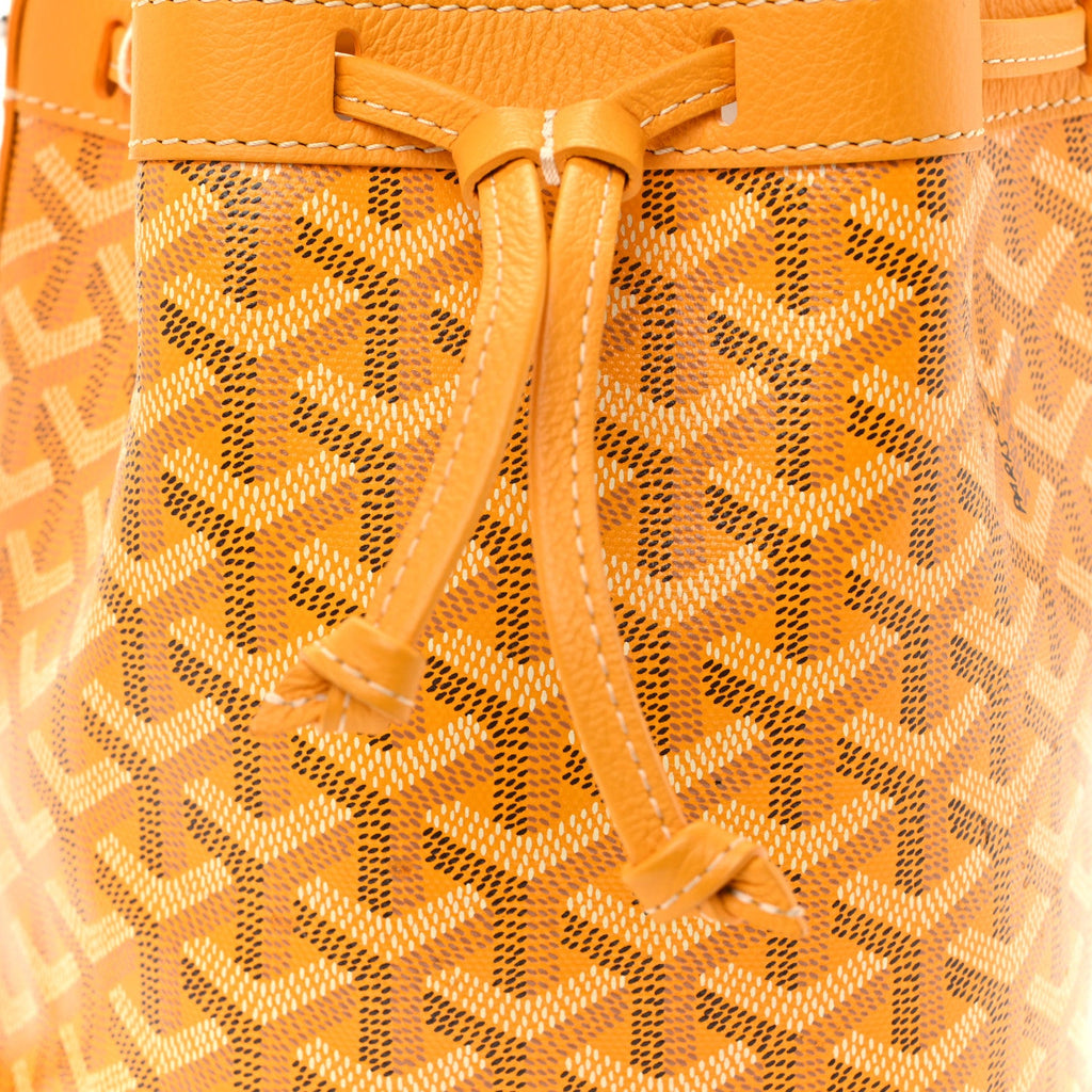 Goyardine Petit Flot Bucket Bag PM Yellow