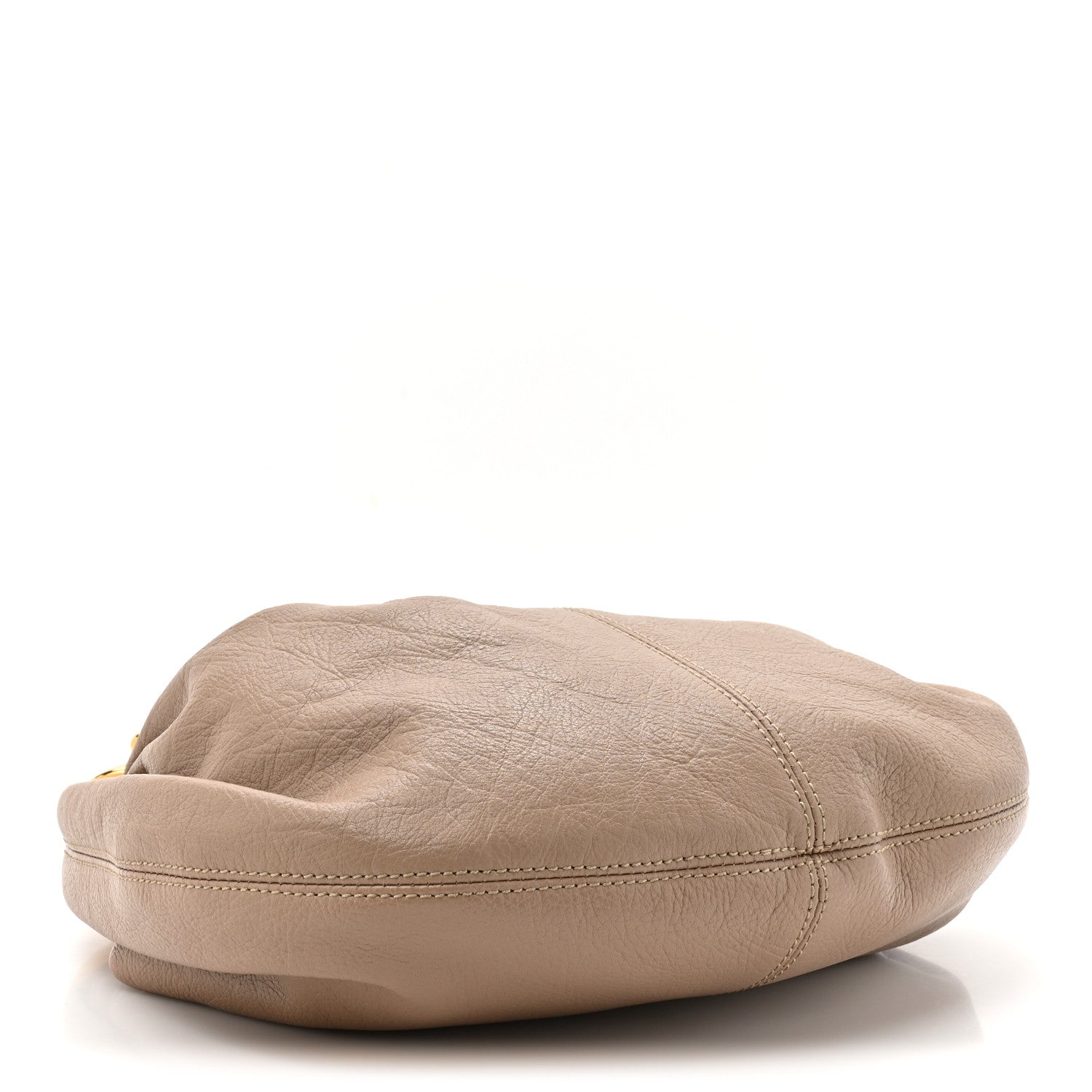 Grained Calfskin Small Bracelet Hobo Bag Woodrose