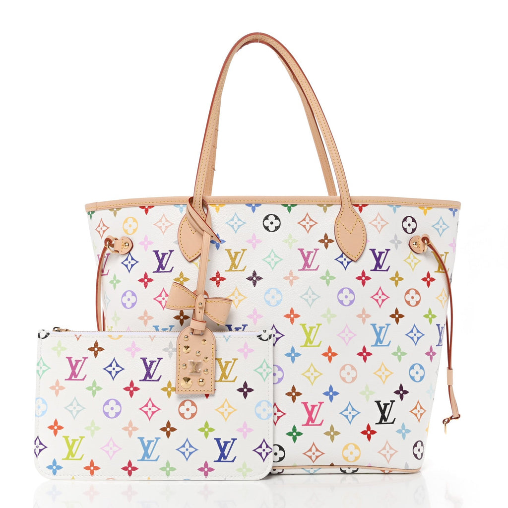 LV X TM Monogram Multicolor Neverfull MM White