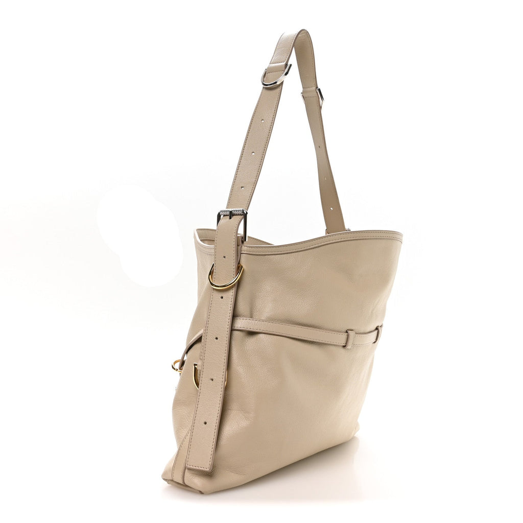 Calfskin Medium Voyou Bag Natural Beige