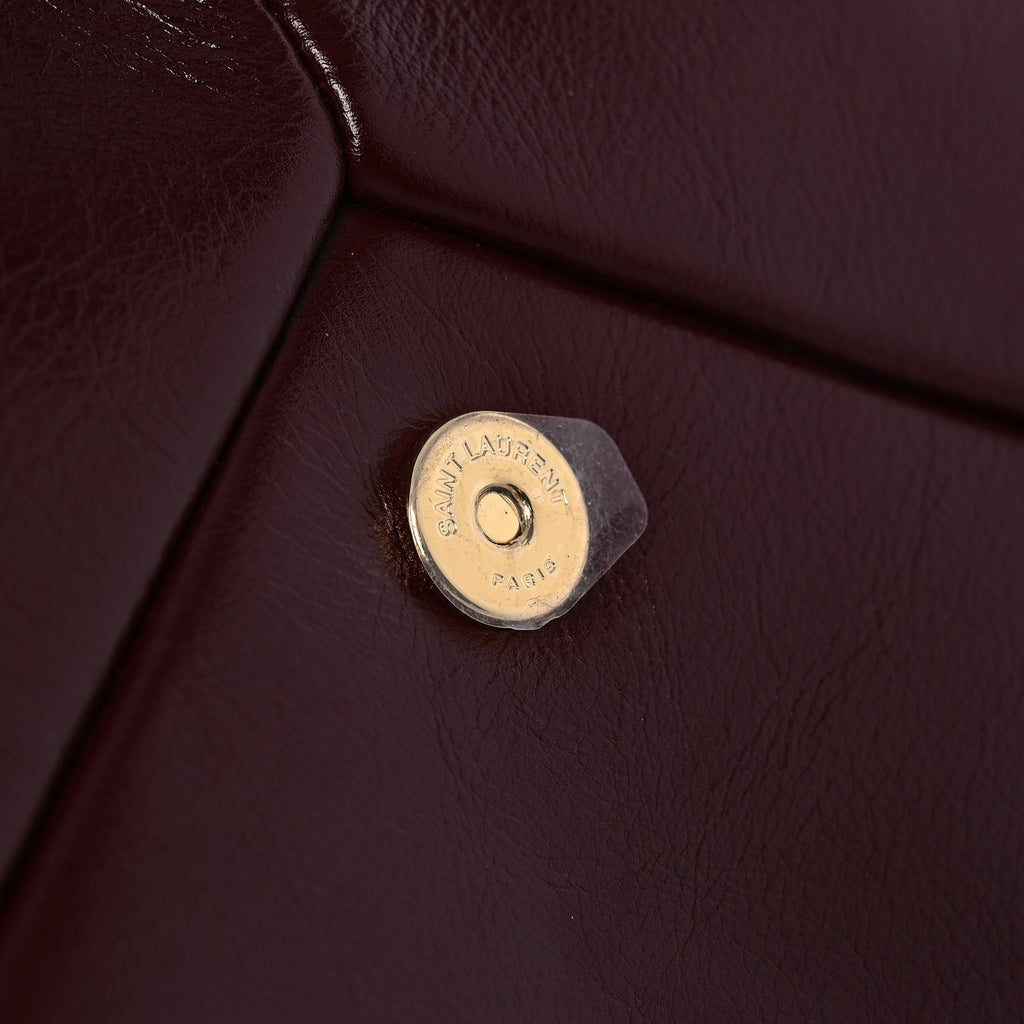 Lambskin Large Cassandre Envelope Pouch Dark Ruby