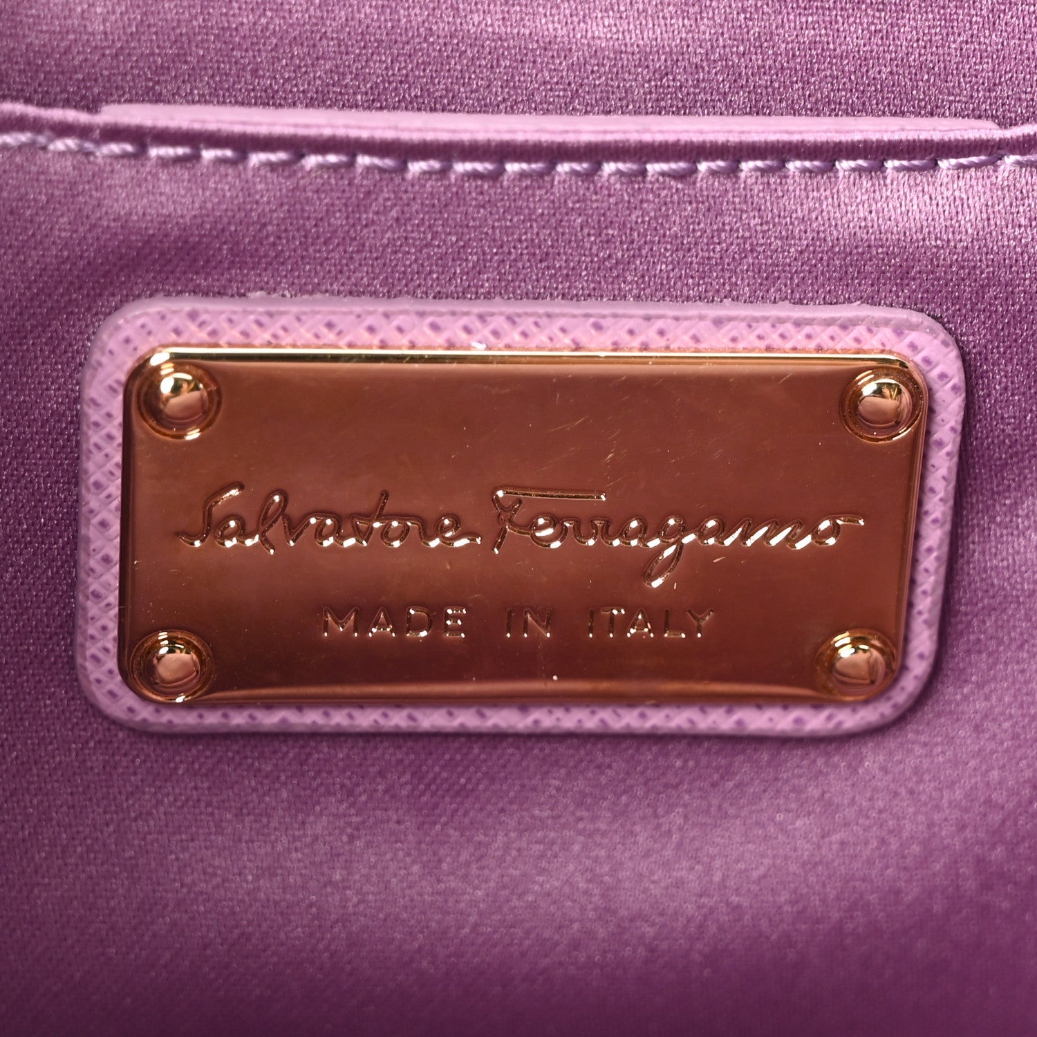Printed Calfskin Ginny Crossbody Bag Purple