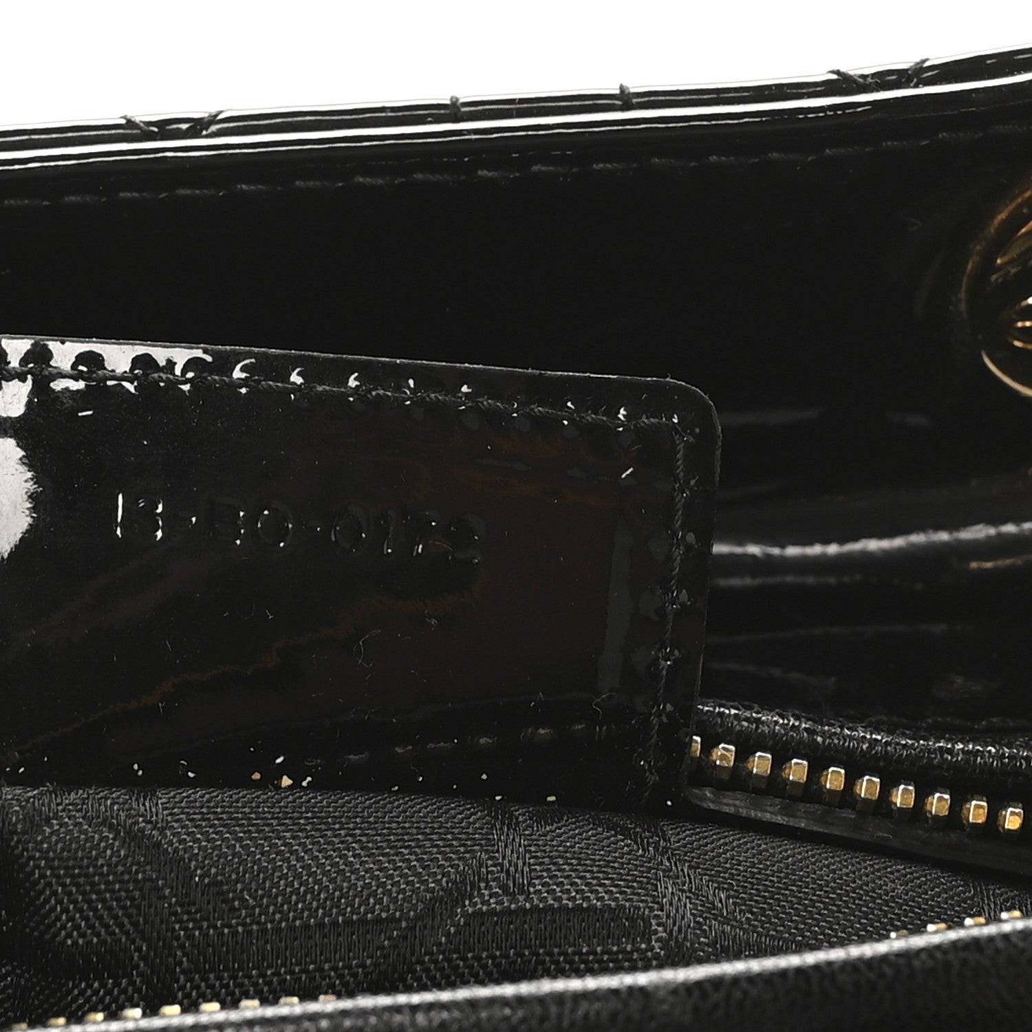 Patent Cannage Medium Lady Dior Black