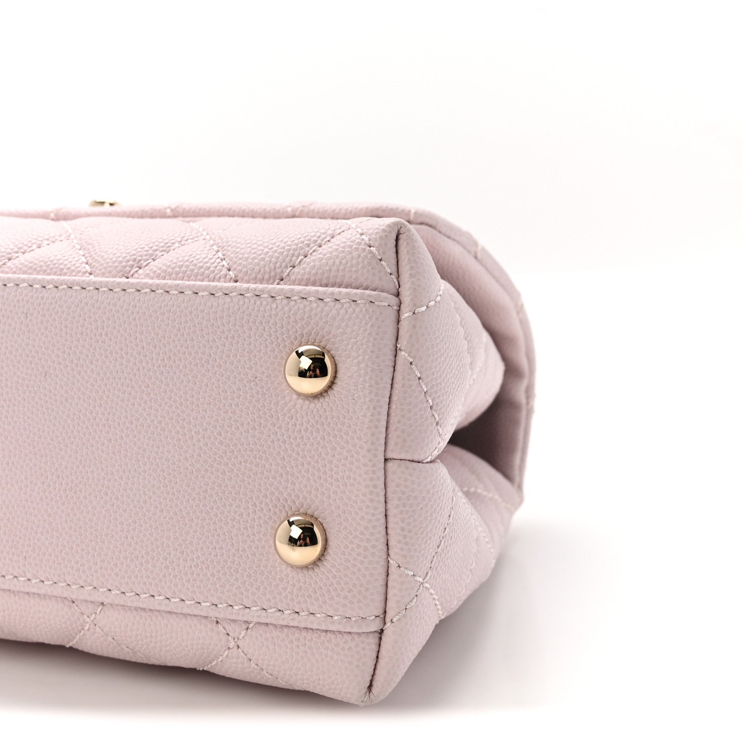 Caviar Quilted Mini Coco Handle Flap Lilac