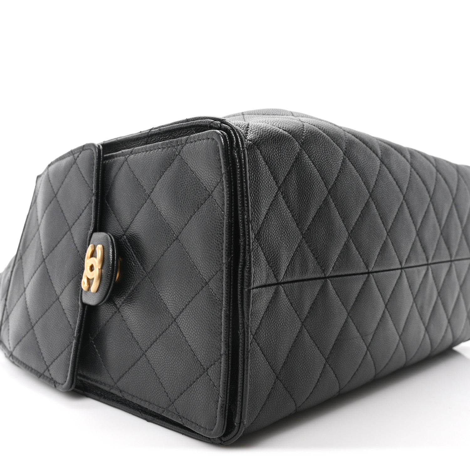 Caviar Quilted Medium Chanel 25 Handbag Black