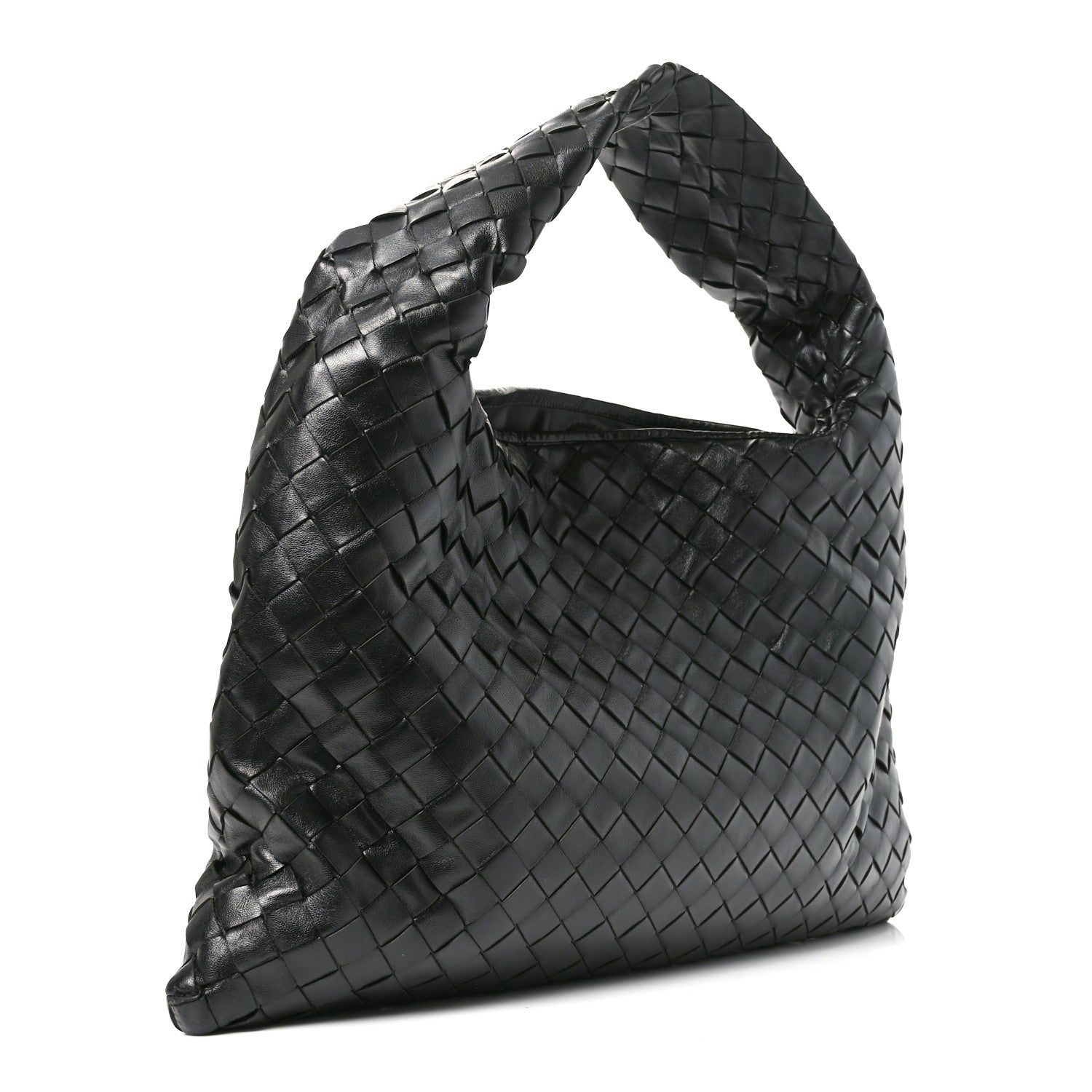 Calfskin Intrecciato Small Hop Black