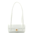 Shiny Caviar Preppy Coco Small Bowling Bag Light Blue