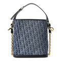 Denim Jacquard Oblique C'est Dior Bucket Bag Blue