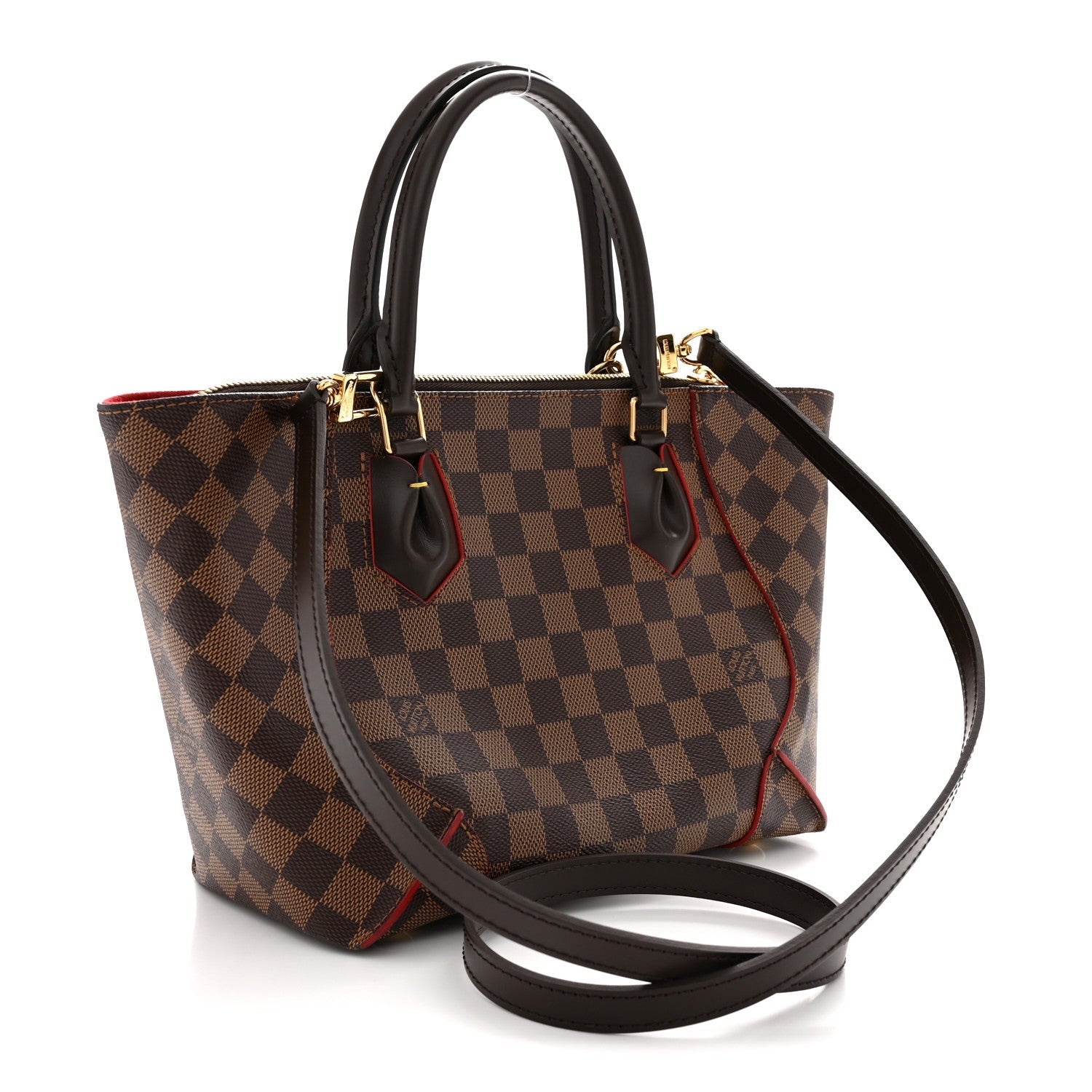Damier Ebene Caissa Tote PM Cherry