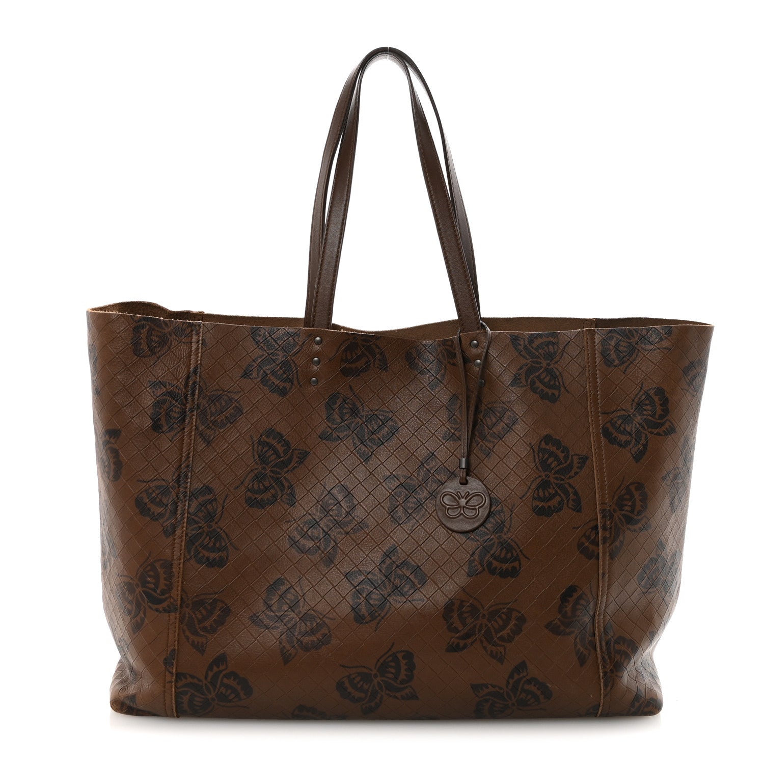 Nappa Intrecciato Butterfly Tote Brown