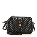 Calfskin Matelasse Monogram Lou Camera Bag Black