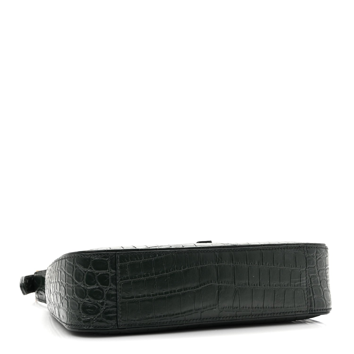 Calfskin Crocodile Embossed LE 5 A 7 Hobo Vert Fonce