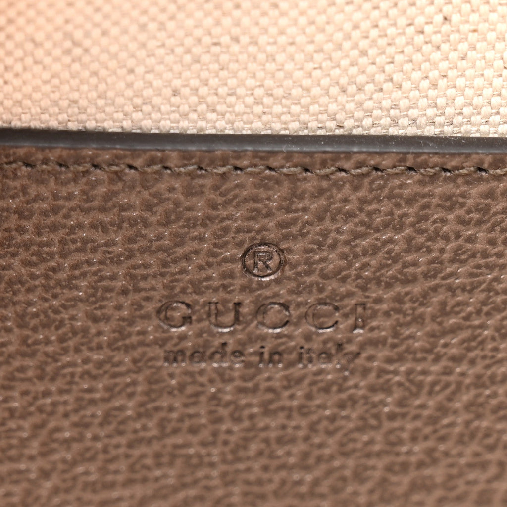 GG Supreme Monogram Textured Dollar Calfskin Web Ophidia Small Crossbody Bag Beige Ebony New Acero
