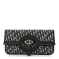 Oblique Fold Over Clutch Blue