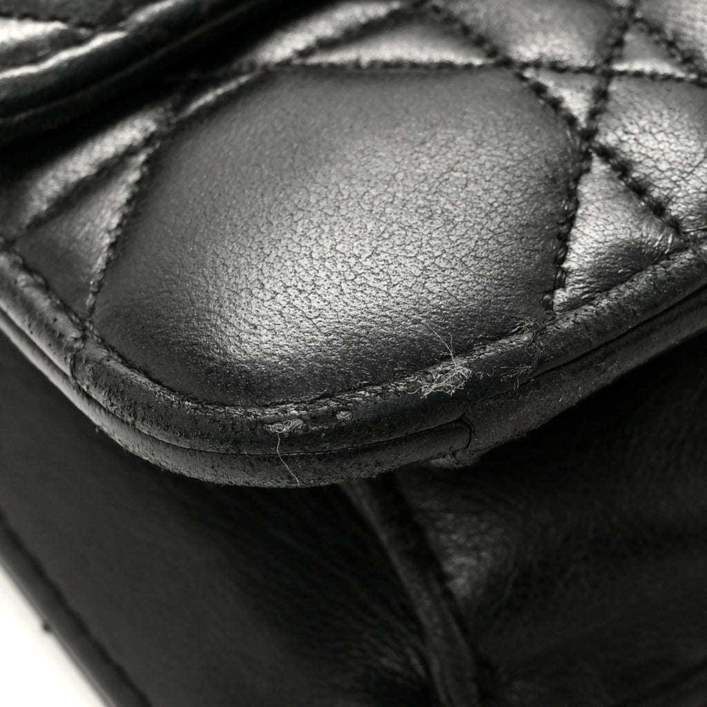 Lambskin Cannage Miss Dior Promenade Pouch Black