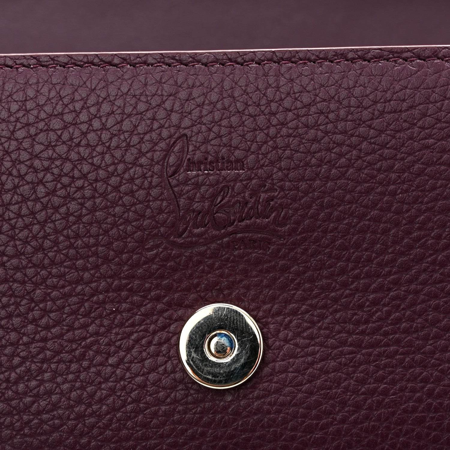 Calfskin Spikes Loubinthesky Paloma Clutch Merlot
