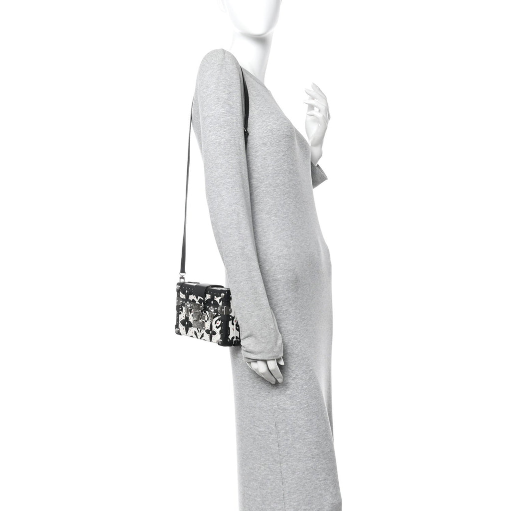 Calfskin Graphic Print Petite Malle