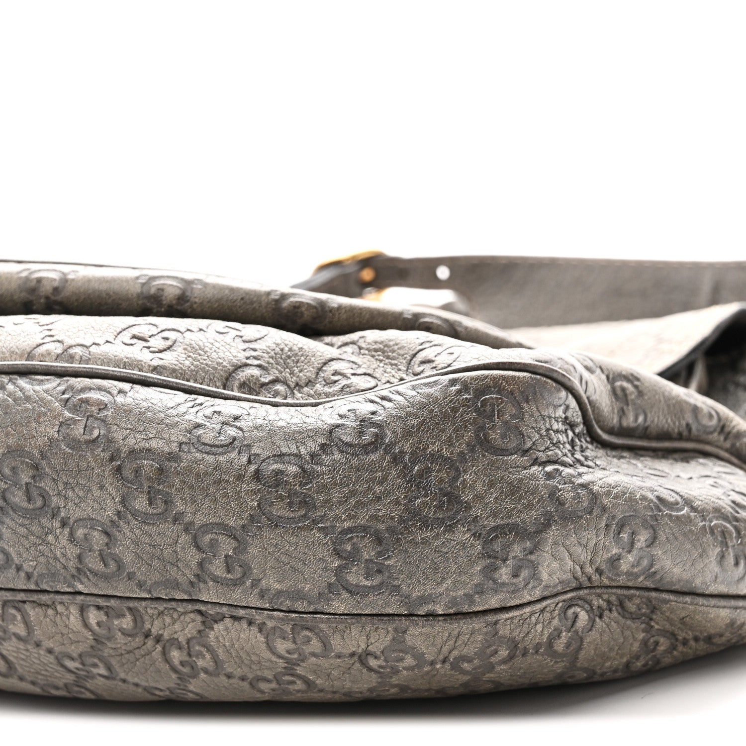Guccissima Large New Pelham Satchel Grey
