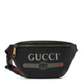 Grained Calfskin Small Logo Belt Bag Black