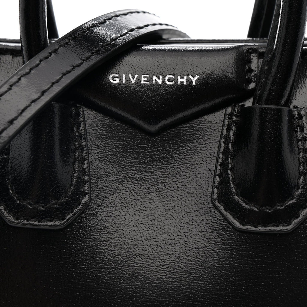 Shiny Lord Calfskin Micro Antigona Black