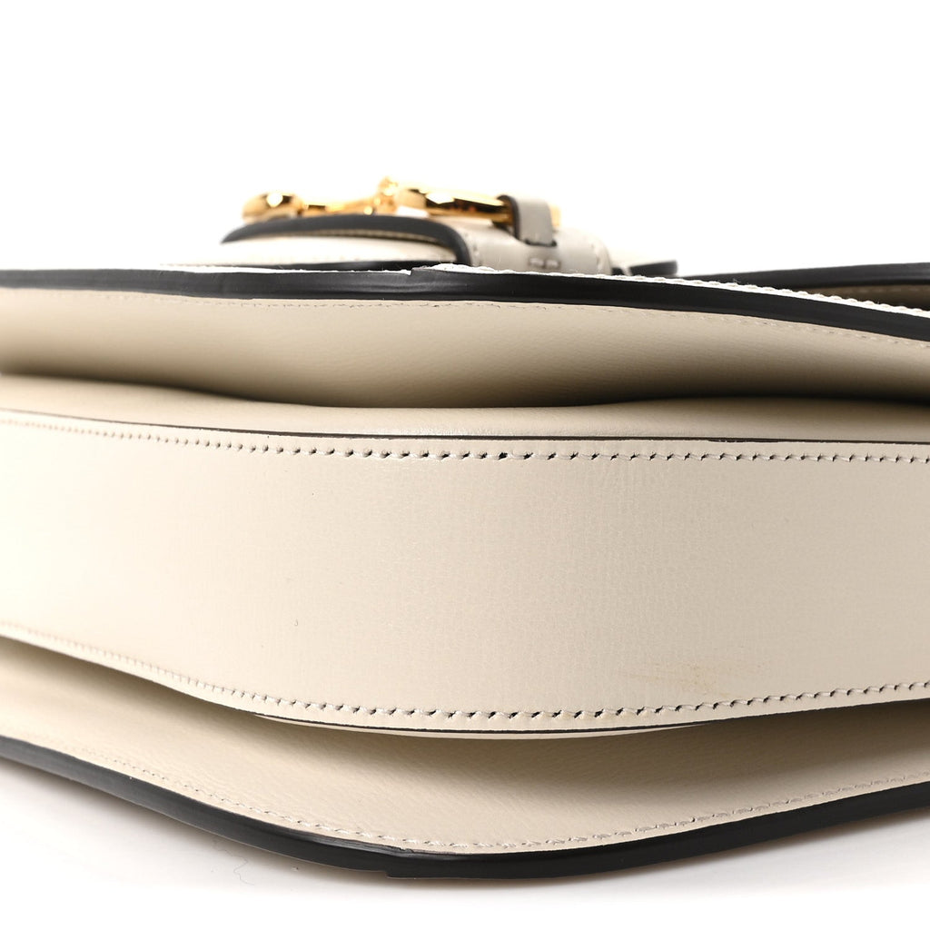 GG Supreme Monogram Horsebit 1955 Shoulder Bag Beige Mystic White