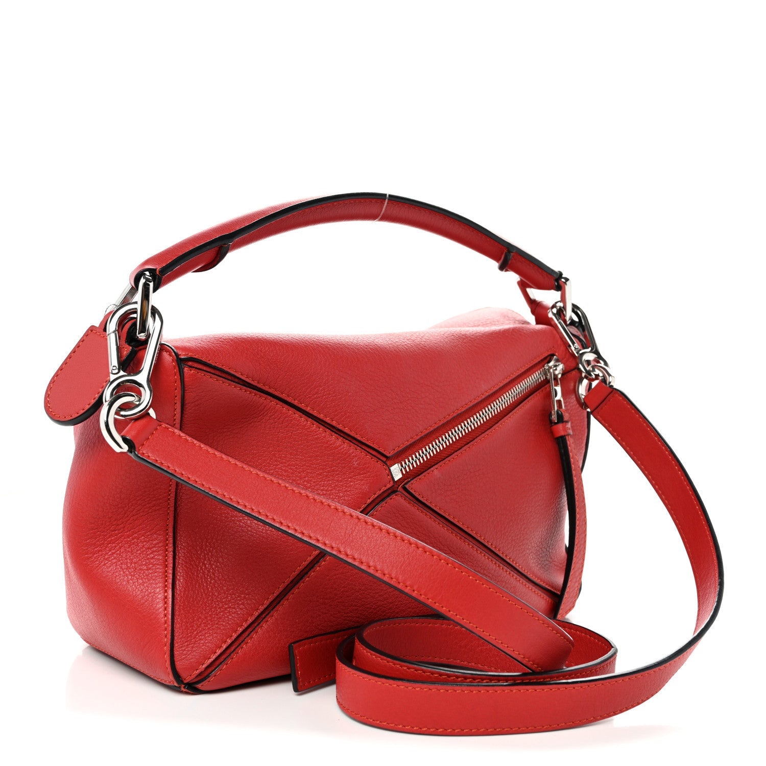 Calfskin Small Puzzle Bag Scarlet