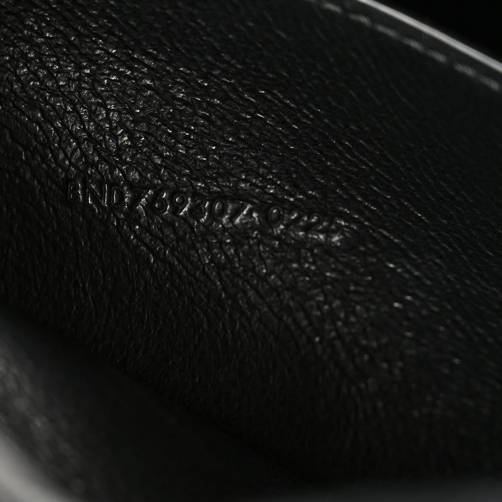 Grained Lambskin Cassandre Envelope Pouch Black