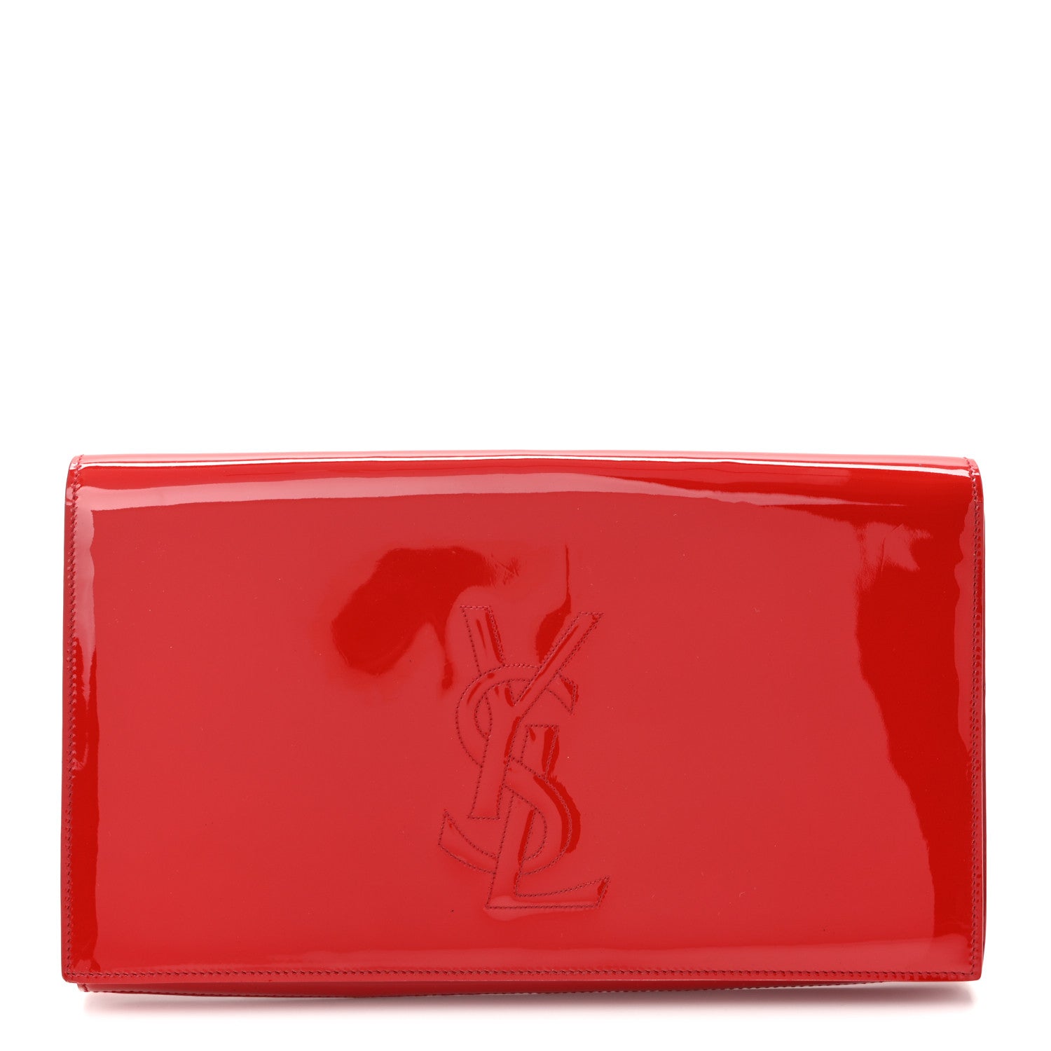 Patent Monogram Large Belle De Jour Clutch Red