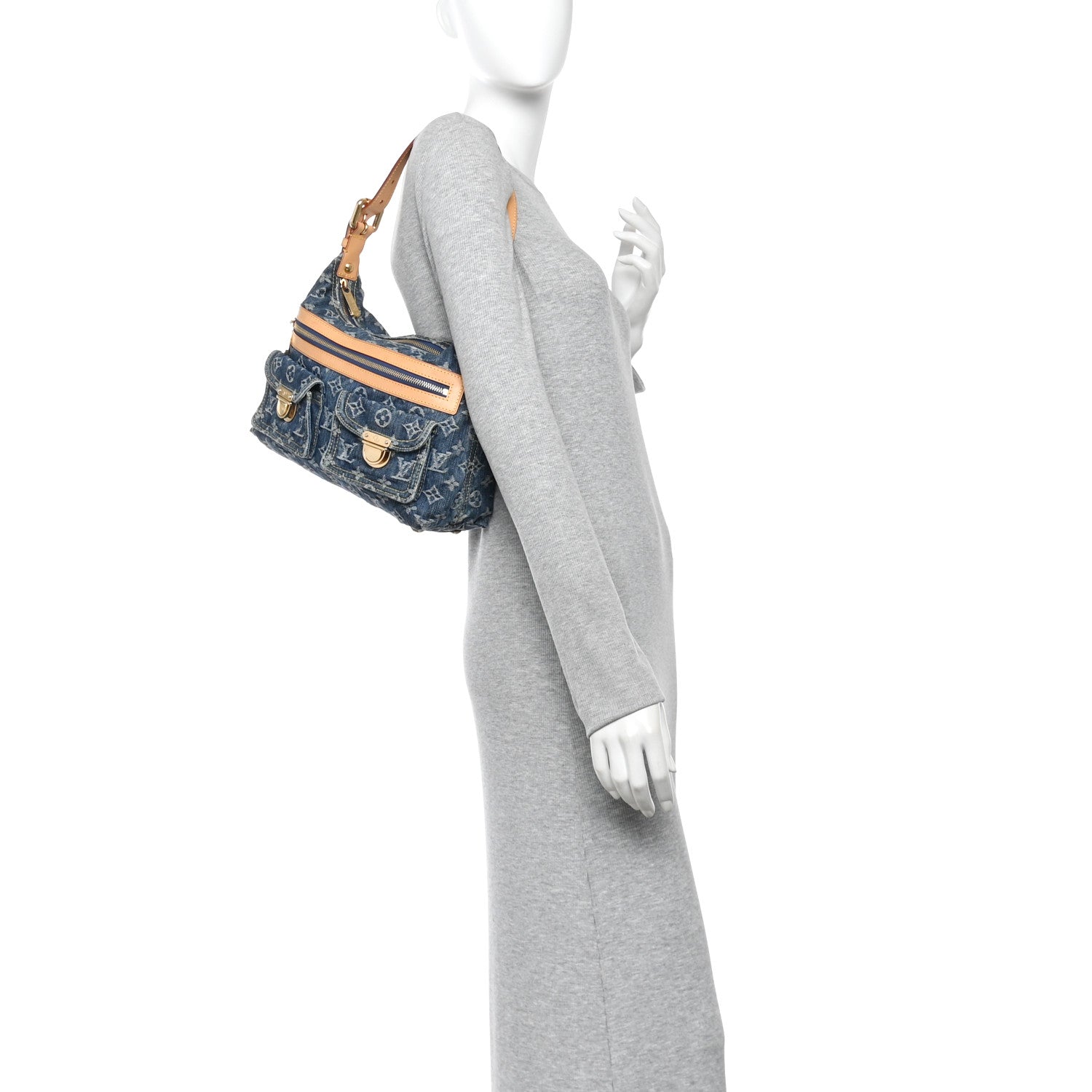Monogram Denim Baggy PM Blue