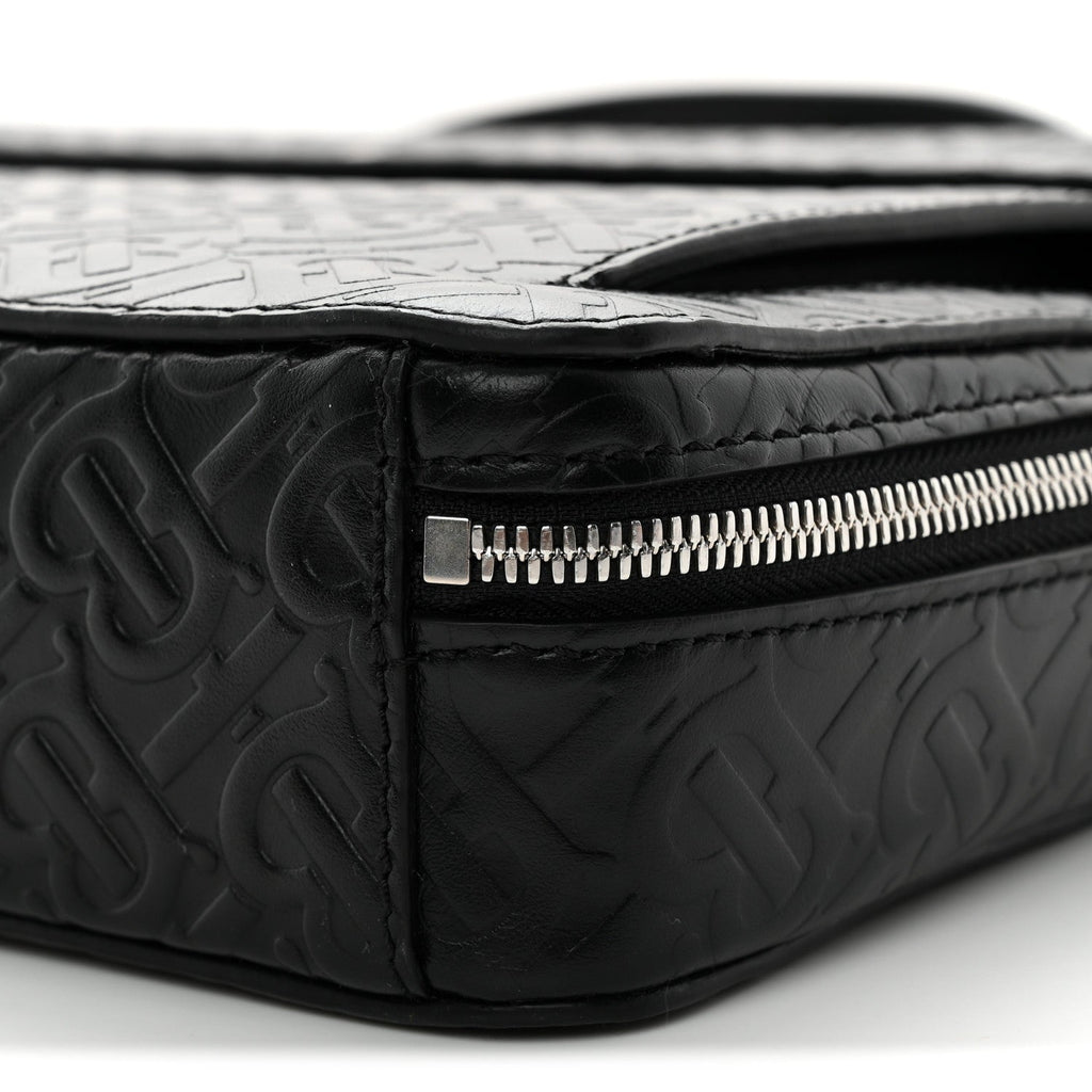 Calfskin Embossed TB Triple Stud Briefcase Black
