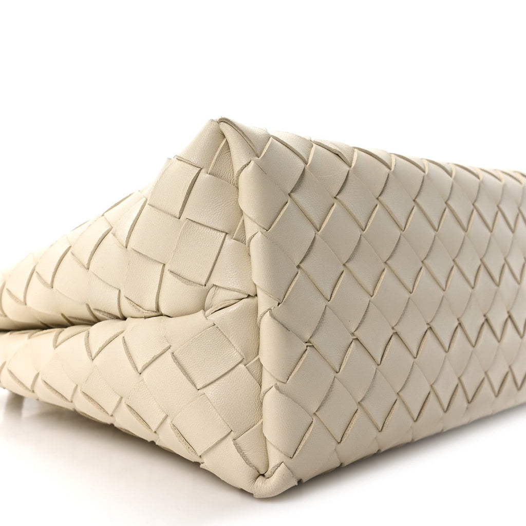 Nappa Intrecciato Small Andiamo Shoulder Bag Sea Salt
