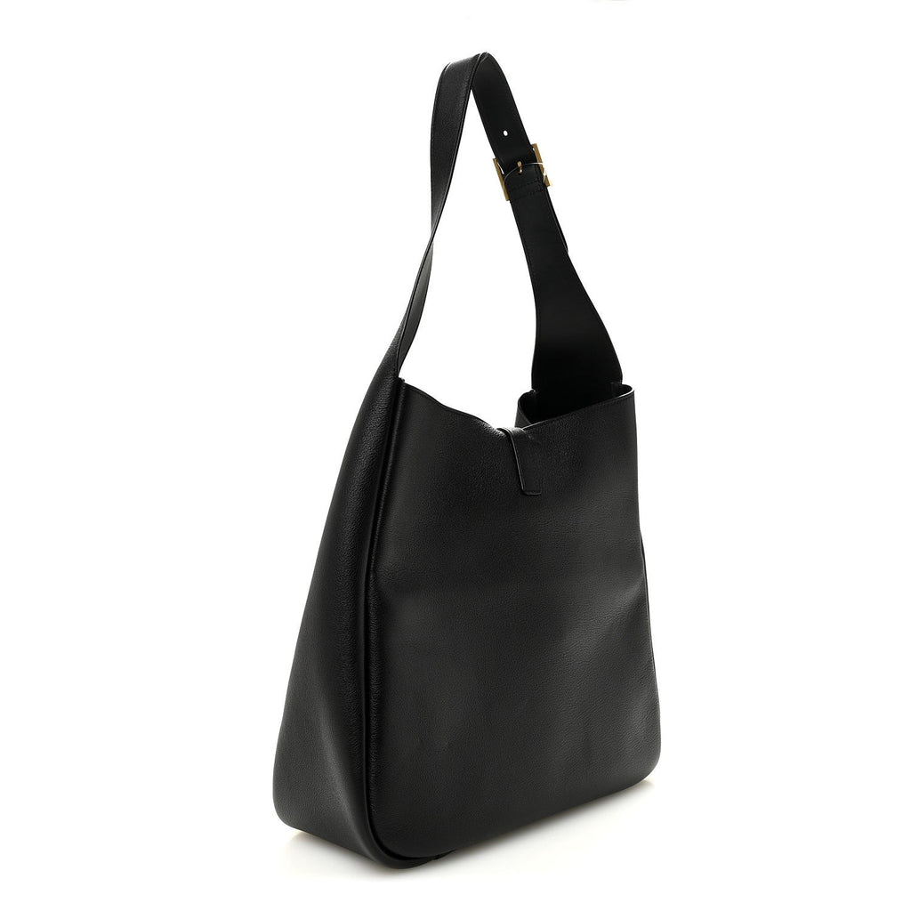 Supple Calfskin Large Le 5 A 7 Soft Hobo  Black