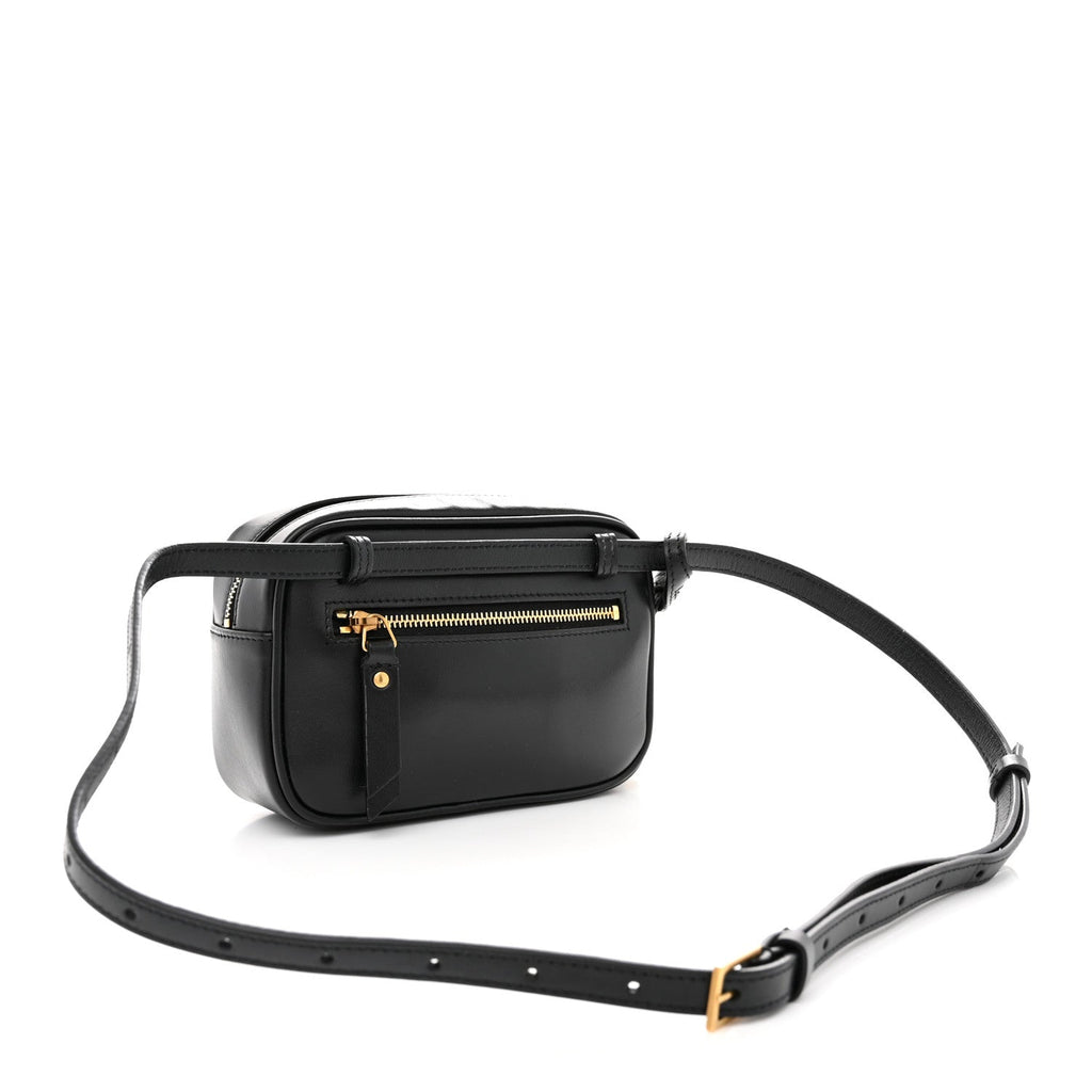 Calfskin Matelasse Monogram Lou Belt Bag Black