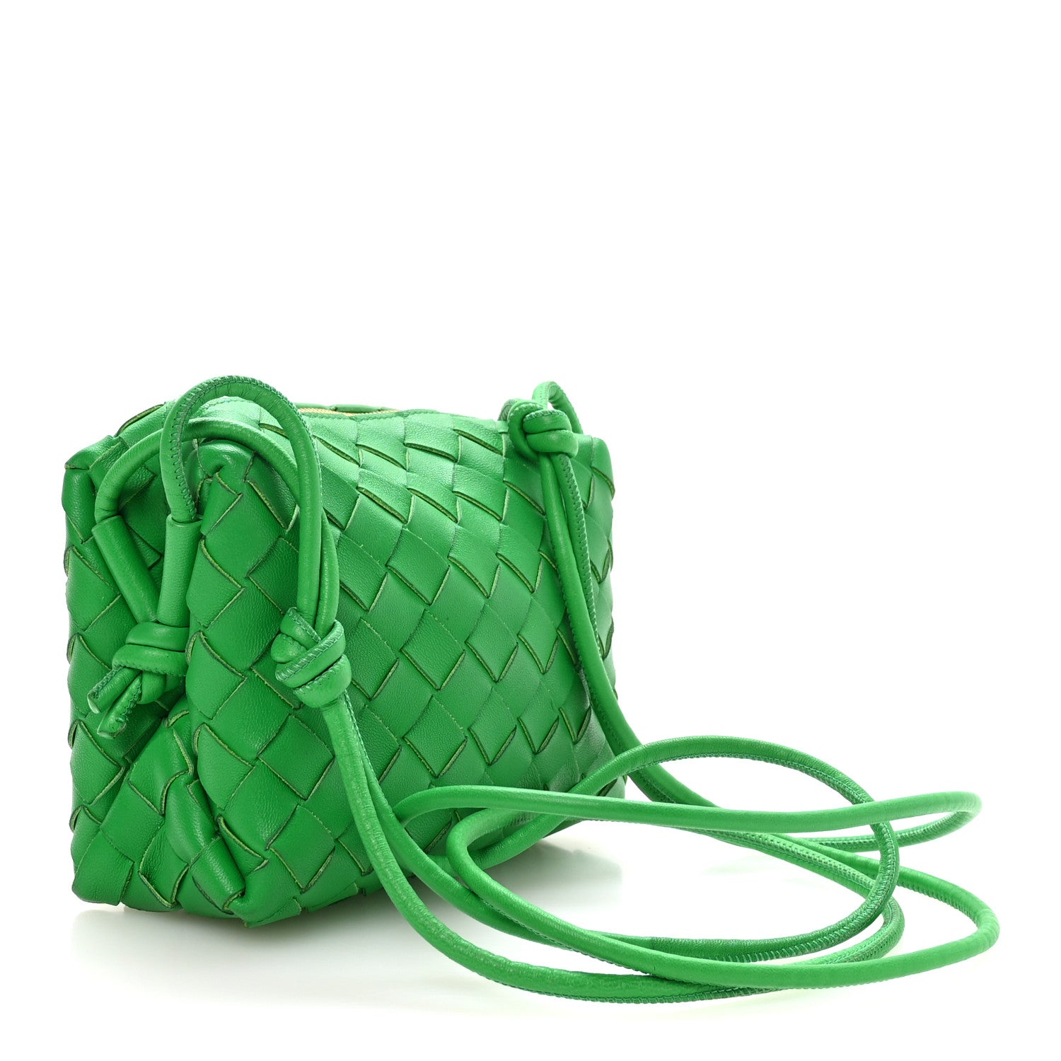 Nappa Intrecciato Small Loop Camera Bag Parakeet