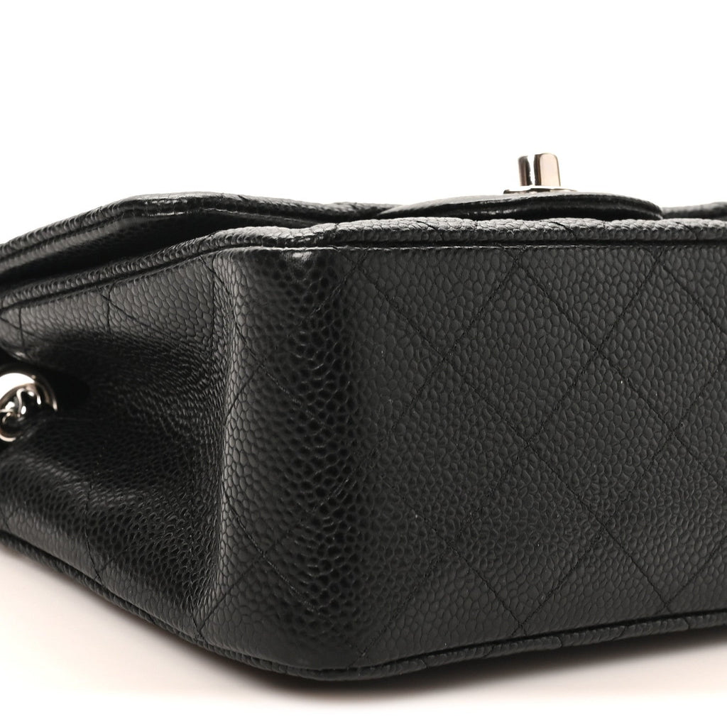 Caviar Quilted Mini Square Flap Black