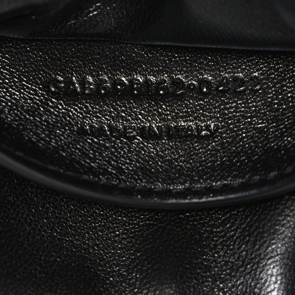 Jersey Wool Patchwork Monogram Mini Jamie Baguette Black