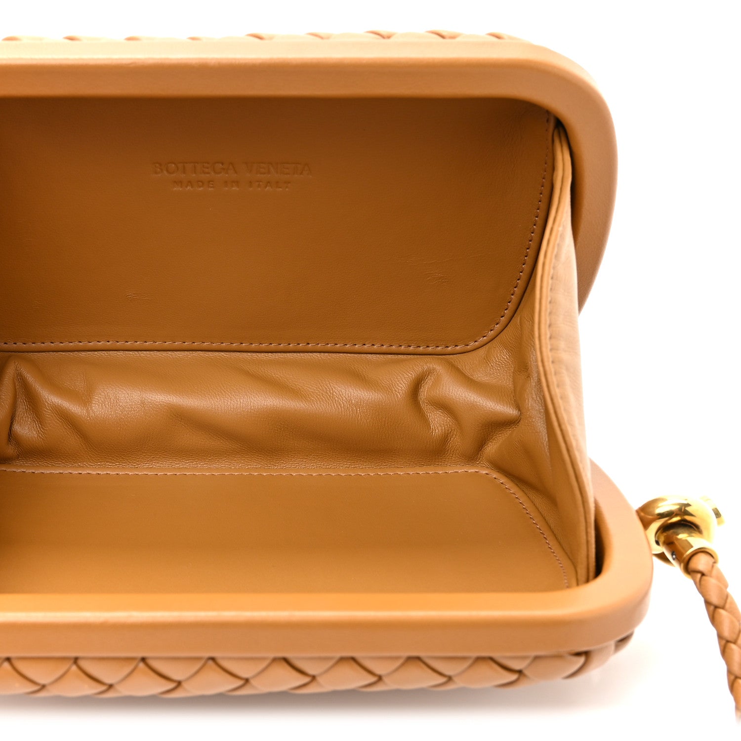 Calfskin Intrecciato Knot On Strap Camel