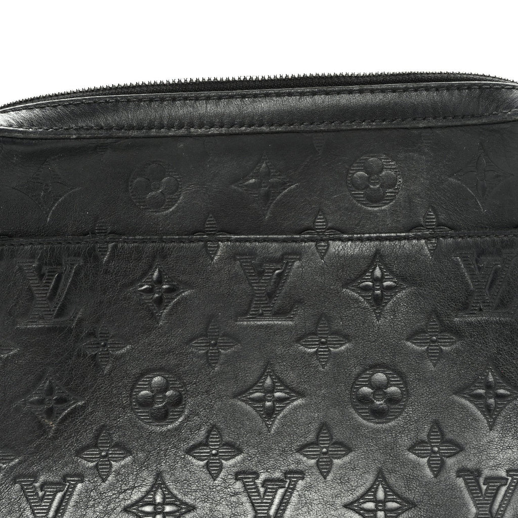 Calfskin Monogram Shadow Duo Messenger Black