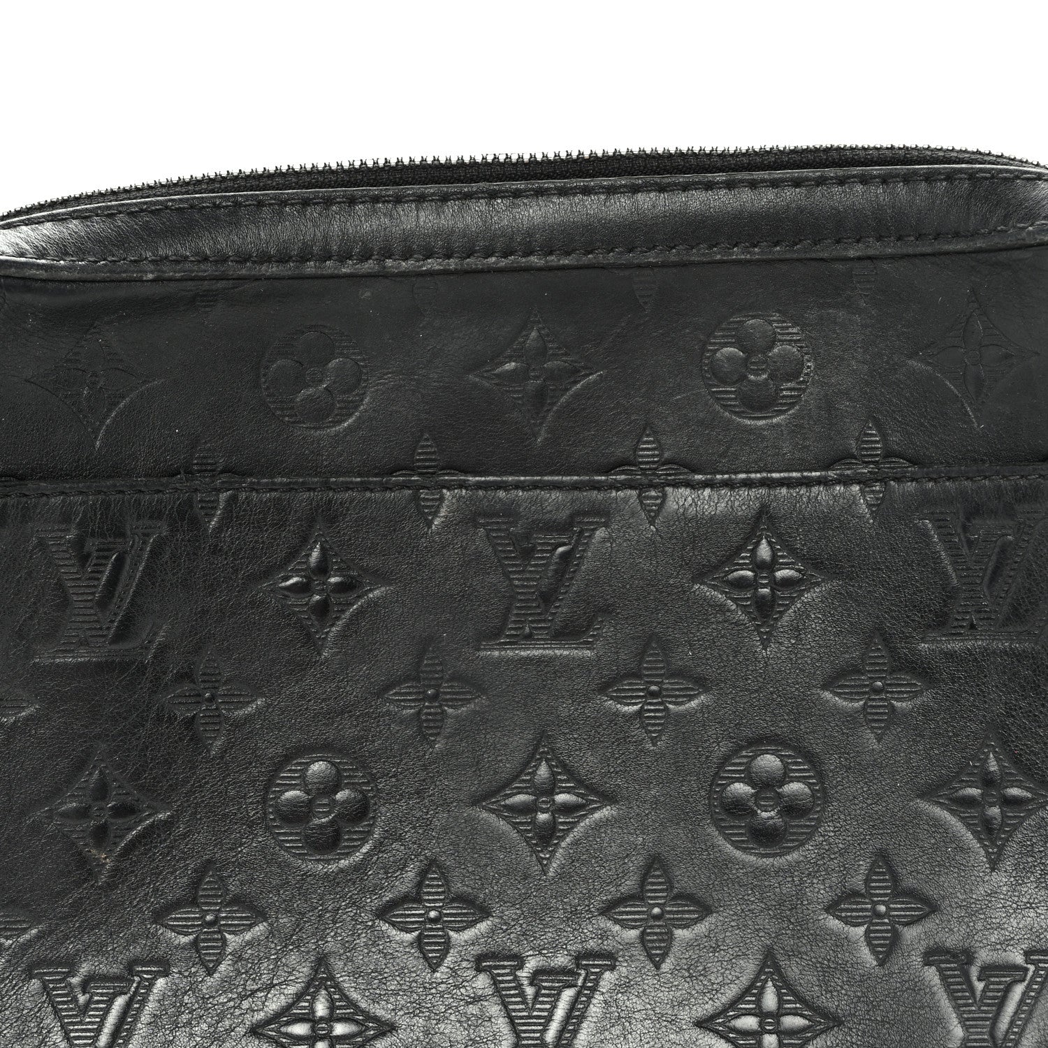 Calfskin Monogram Shadow Duo Messenger Black