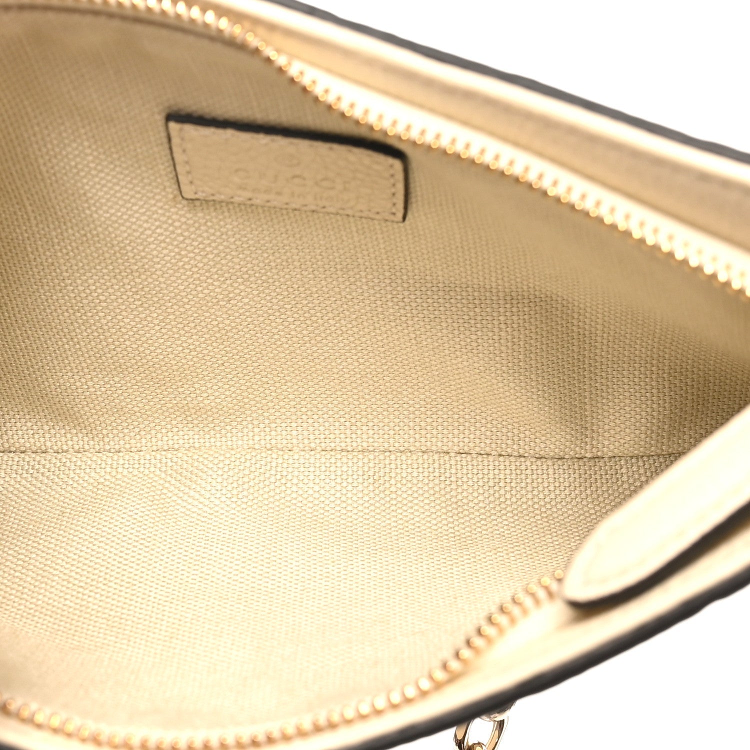 GG Grainy Calfskin Emblem Super Mini Shoulder Bag Ivory