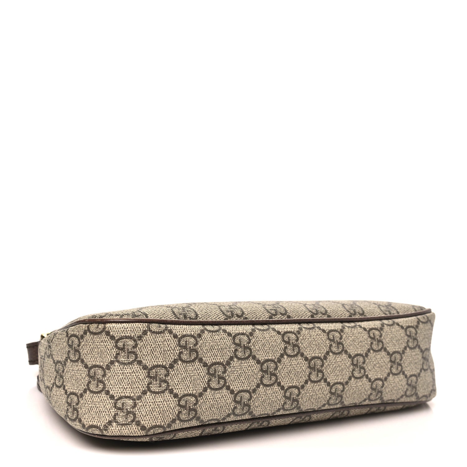 GG Supreme Monogram Textured Dollar Calfskin Small Ophidia Hobo Beige Ebony New Acero