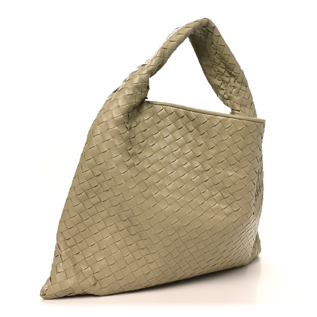 Calfskin Intrecciato Large Hop Travertine