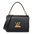 Epi Twist Top Handle Shoulder Bag MM Black
