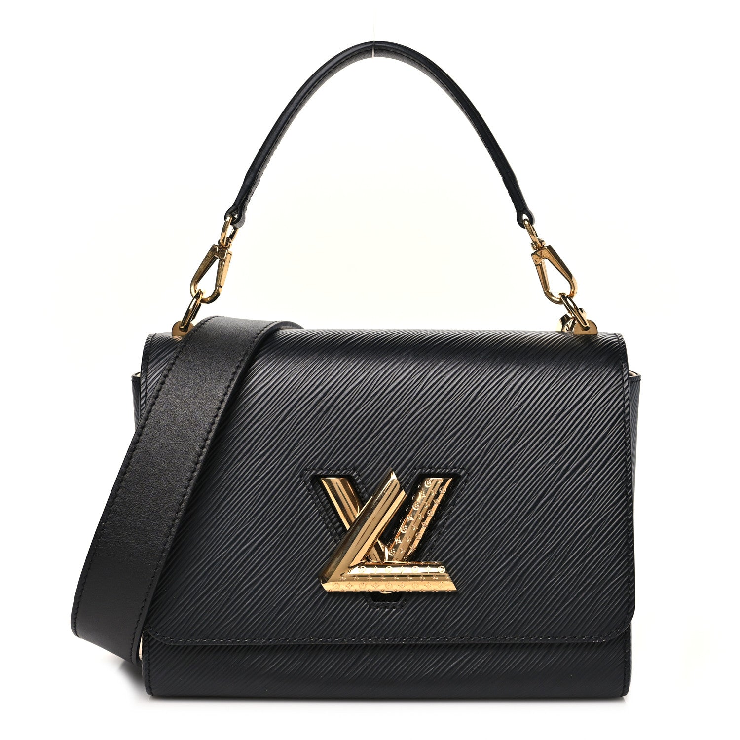 Epi Twist Top Handle Shoulder Bag MM Black