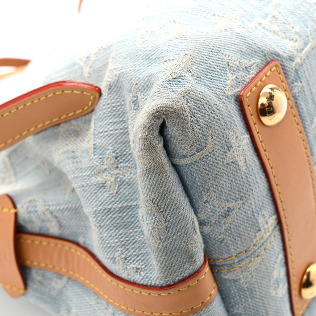 Monogram Denim CarryAll PM Sky Blue