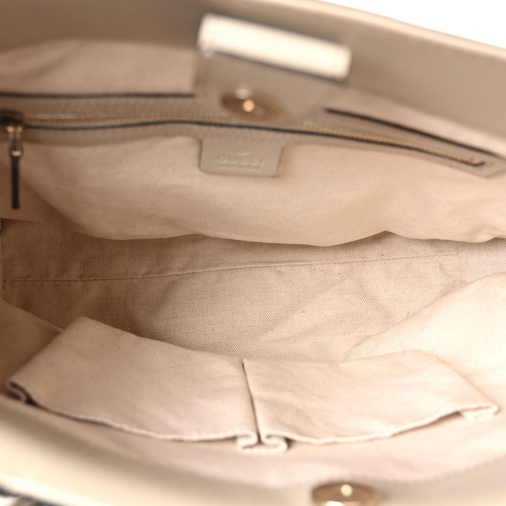 Monogram Web Medium Mayfair Tote Off White