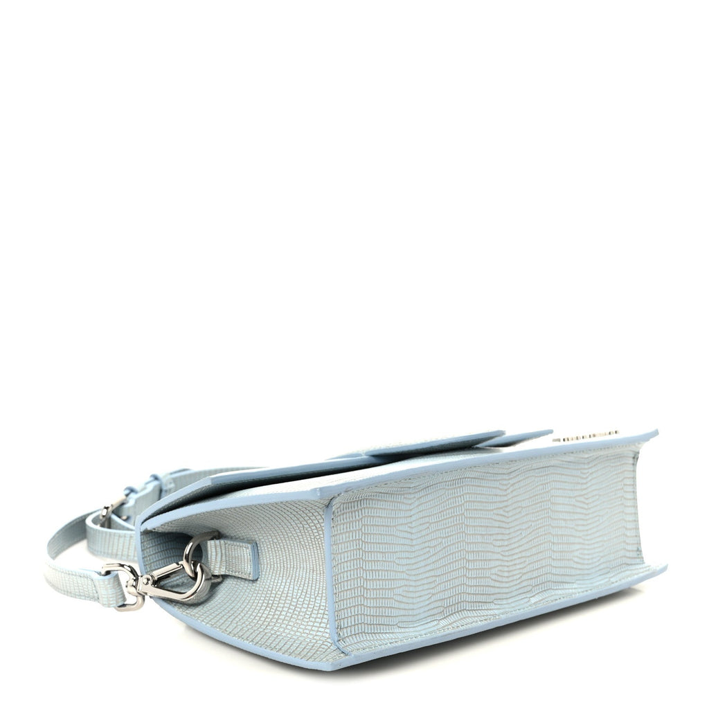 Calfskin Lizard Embossed Le Grand Bambino Light Blue