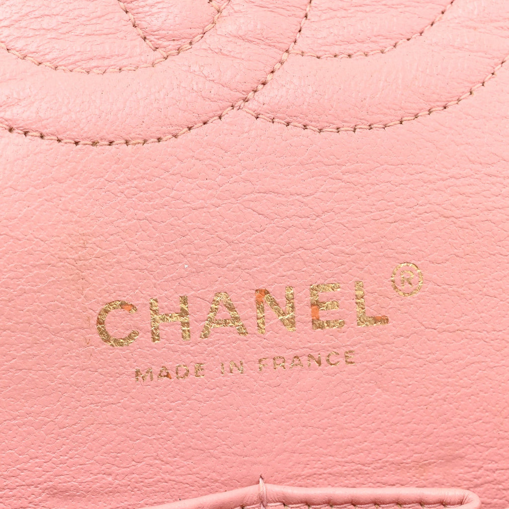 Caviar Quilted Medium Double Flap Pink
